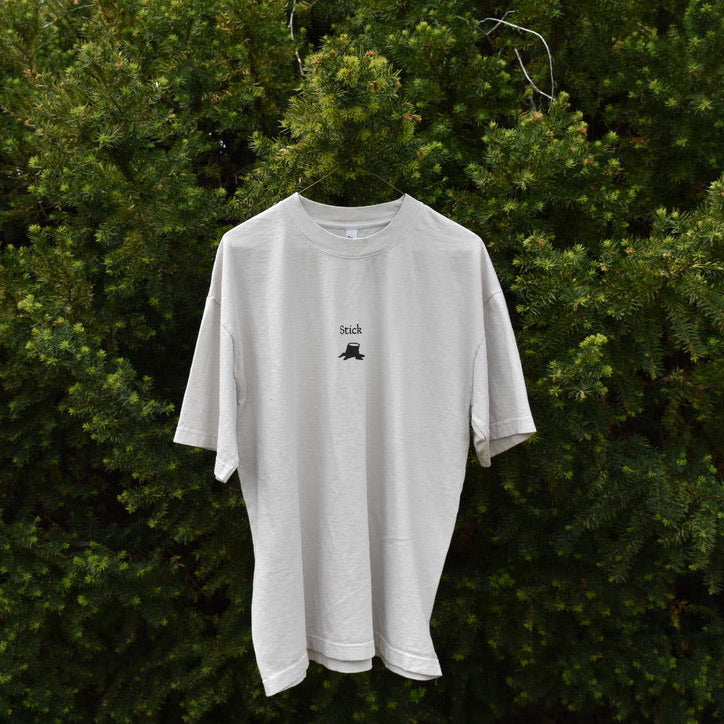 Light Cement Color T-Shirt with Design